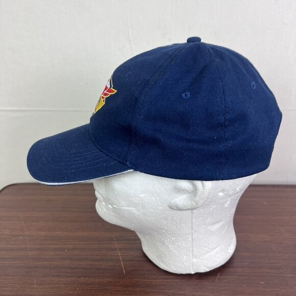 NRA National Rifle Association Golden Eagles Strapback Hat Cap Navy Blue - Picture 6 of 10